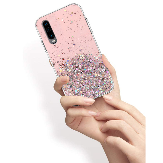 Case for Huawei P30, Glittery, pink