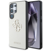 GUESS Case for Samsung Galaxy S25 Ultra, 4G Big Metal Logo, beige