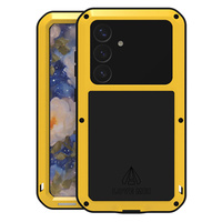 Love Mei Case for Samsung Galaxy S25+ Plus, armored with glass, yellow