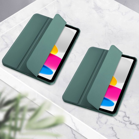 Case for iPad 10.9 2022 10 Gen, Smart Pencil, with space for stylus, green