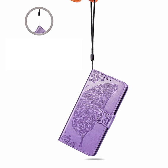 Flip case for OnePlus Nord CE4 Lite, Butterfly, purple