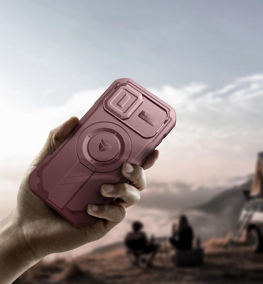 Dexnor armoured case with stand and camera shutter, for MagSafe for iPhone 17