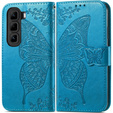 Flip case for Infinix Hot 50 4G, Butterfly, blue