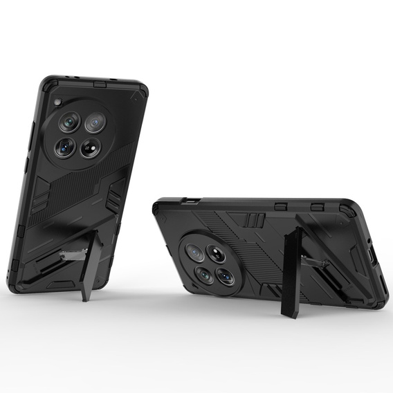 Case for OnePlus 12 5G, Military kickstand, black