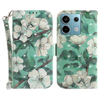 Flip case for Xiaomi Redmi Note 13 Pro 5G, Wallet, Flowers green