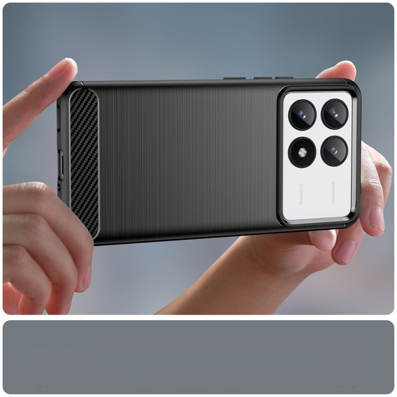 Case for Xiaomi Poco F6 Pro, Carbon, black