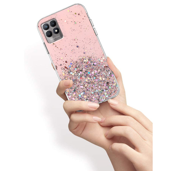Case for Realme 8i, Glittery, pink