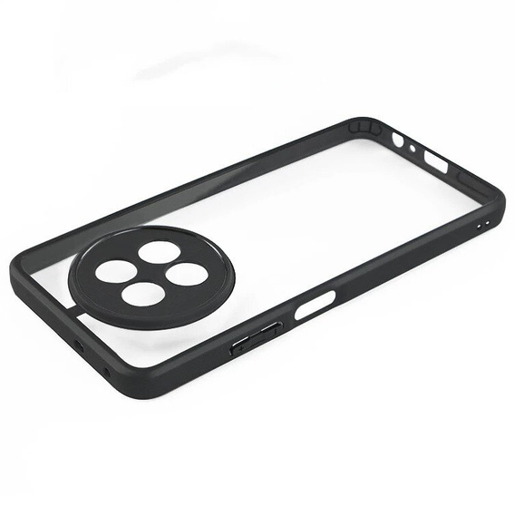 Case for Realme 12, Fusion Hybrid, with camera protection, transparent / black