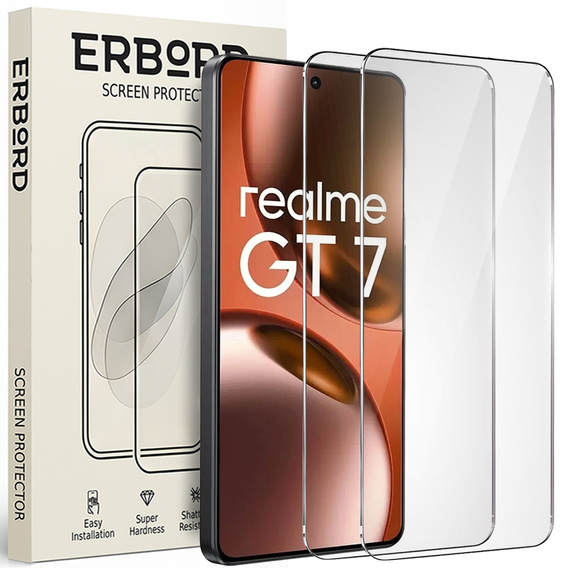 2x Tempered Glass for Samsung Galaxy A15 4G / A15 5G / M15, ERBORD 9H Hard Glass for phone screen