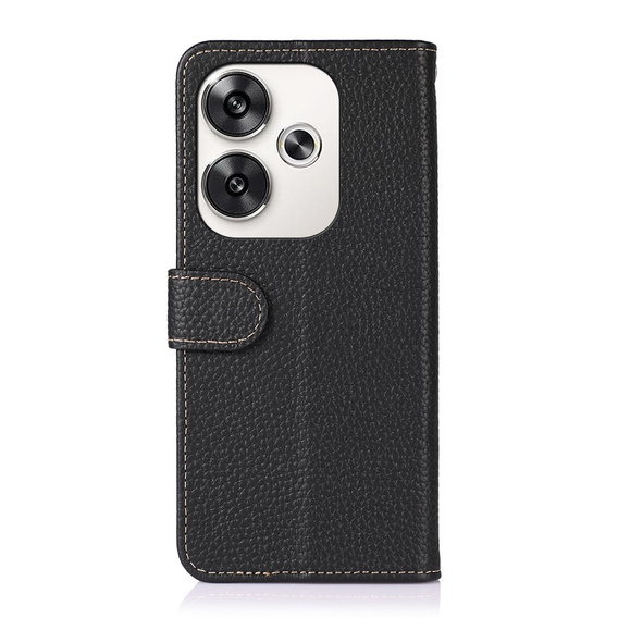 KHAZNEH RFID case for Xiaomi Poco F6, Litchi Texture, black
