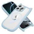 Case for iPhone 16 Pro Max, for MagSafe, Cute Cat, blue + Screen Glass