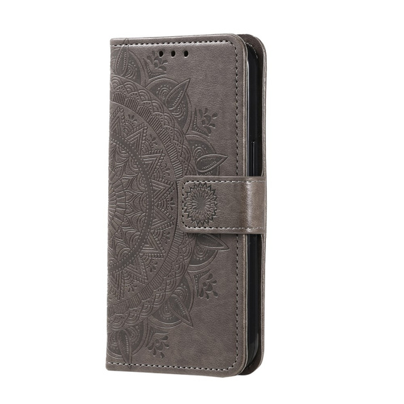 Flip case for OnePlus 12 5G, Mandala, grey