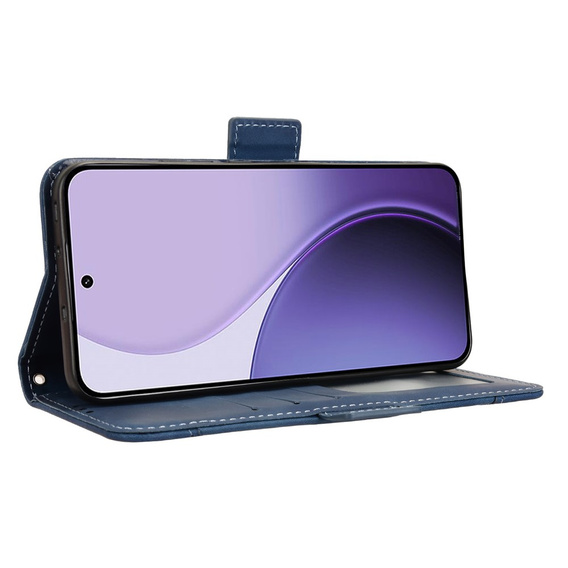 Flap case for Oppo Reno 14, Card Slot, wallet, navy blue