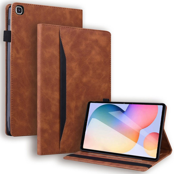 Case for Samsung Galaxy Tab S6 Lite, Classic, with space for stylus, brown
