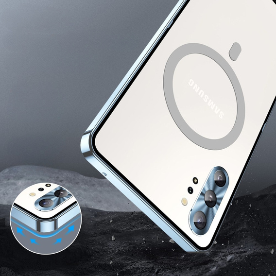 Camera Protection Case for Samsung Galaxy Note 10+ Plus, CamShield MagSafe, transparent / blue