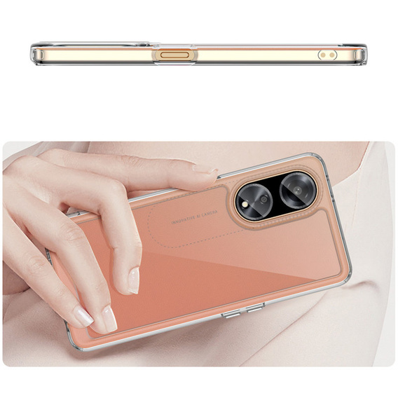 Case for Oppo A98 5G, Fusion Hybrid, transparent