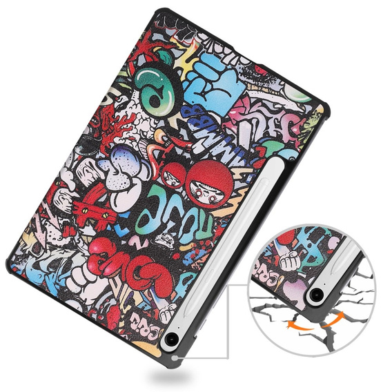 Case for Samsung Galaxy Tab S10 Lite / S10 FE / S9 FE, with flap, graffiti