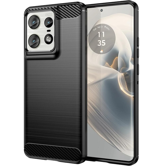 Case for Motorola Edge 50 Pro, Carbon, black