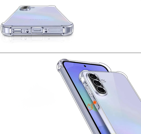 Case for Samsung Galaxy A36, Erbord Dropproof, transparent + Glass
