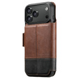 2-in-1 flip case for iPhone 17 Pro Max, SUTENI, for MagSafe, brown