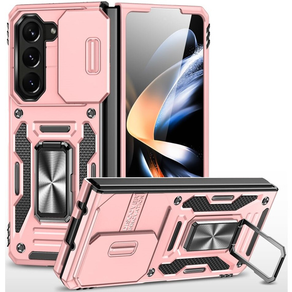 Case for Samsung Galaxy Z Fold6 5G, CamShield Slide, pink rose gold