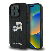 Karl Lagerfeld Hardcase Monogram Karl & Choupette Head Pin Case for iPhone 16 Pro