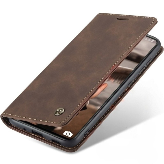CASEME case for Samsung Galaxy S20 FE, Leather Wallet Case, brown