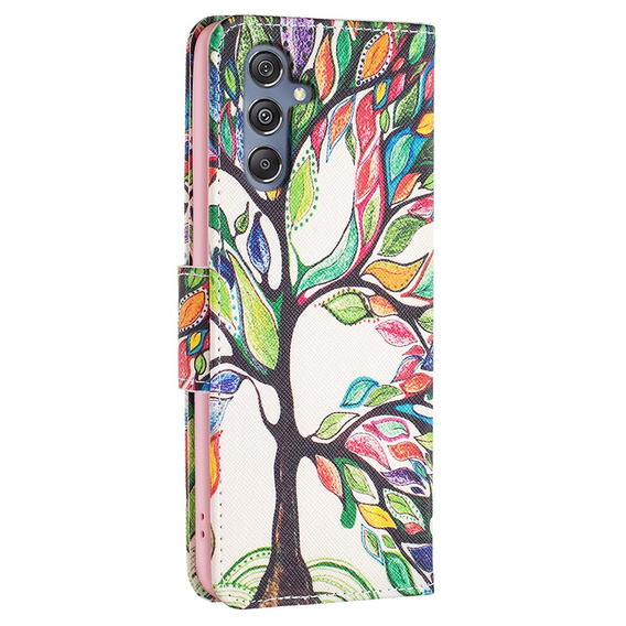Flip case for Samsung Galaxy M34, Wallet, tree of life, white