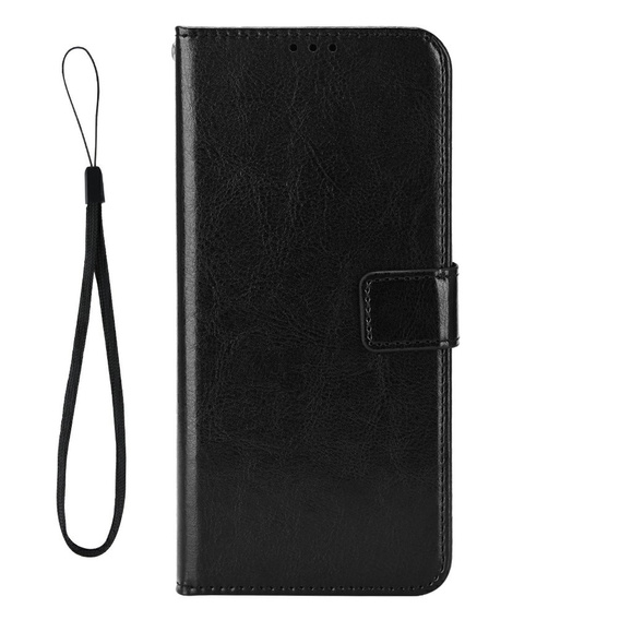 Flip case for Oppo Reno 13F / Oppo Reno 13FS, Crazy Horse Wallet, black