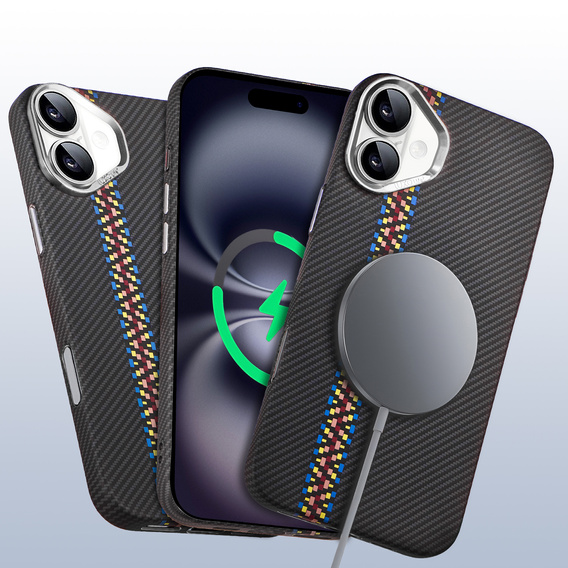 MagSafe's iPhone 16 Plus Case, Carbon Fiber, black
