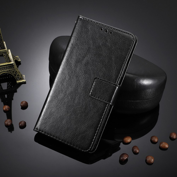 Flip case for Oukitel WP6, Crazy Horse Wallet, black