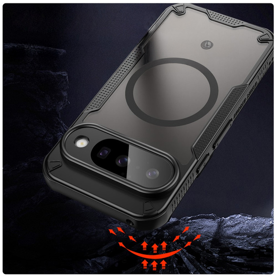Armoured case for Google Pixel 10 Pro XL, for MagSafe, matt, black