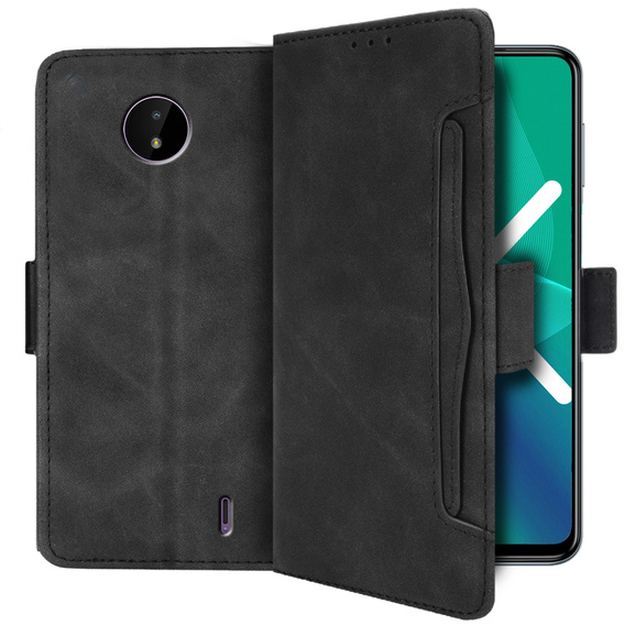 Flip case for Nokia C10 / C20, Card Slot, black