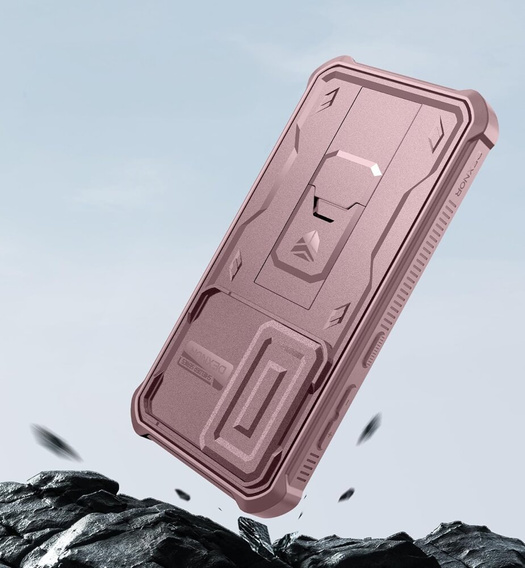 Armored case for Samsung Galaxy S24, Dexnor Full Body (Two Frames), pink