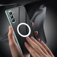 Magnetic Dual Glass MagSafe case for Samsung Galaxy S24, green