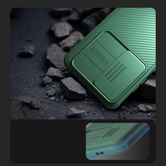 NILLKIN Case for Samsung Galaxy S24, Silicone CamShield Case for MagSafe, green