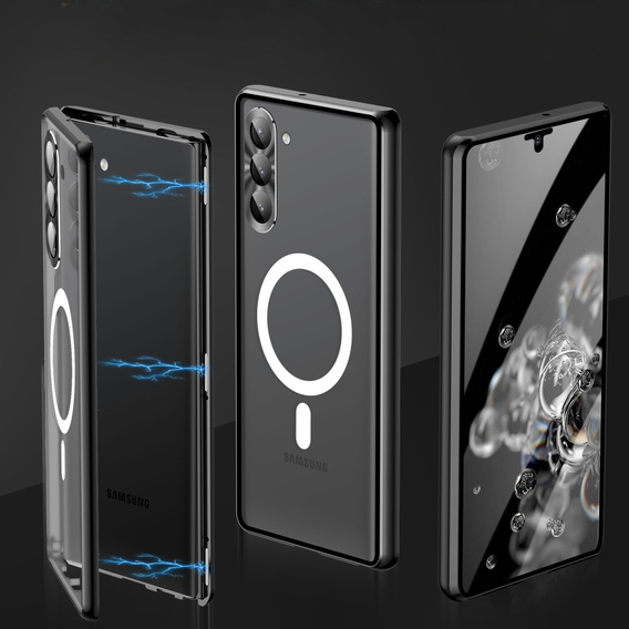 Magnetic Dual Glass MagSafe case for Samsung Galaxy S24, black
