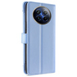 Flip case for Realme 12, Wallet Zipper Pocket, blue