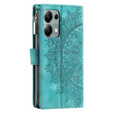 Flip case for Xiaomi Redmi Note 13 Pro 4G / Xiaomi Redmi Note 14S / Xiaomi Poco M6 Pro 4G, Mandala, green