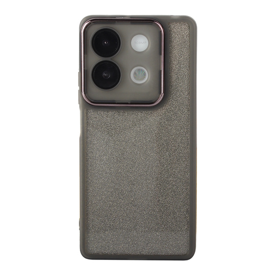 Case for Xiaomi Redmi Note 13 Pro 5G, Glittery Powder, grey + 9H tempered glass