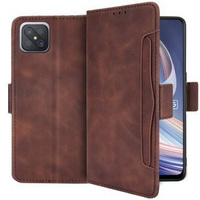 Flip case for Oppo Reno 4 Z 5G, Card Slot, brown
