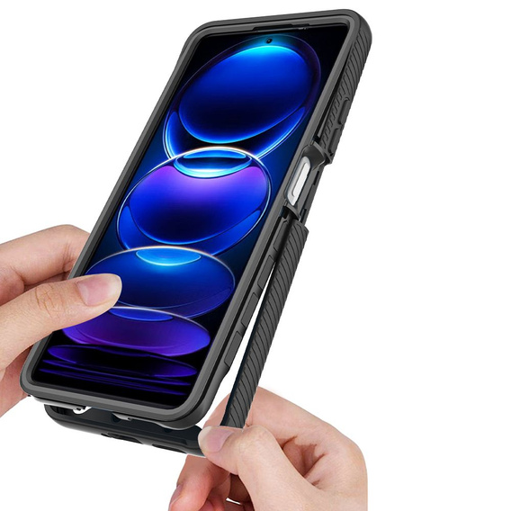 Case for Xiaomi Redmi Note 12 5G / POCO X5 5G, Shockproof, with film, black