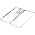 Magnetic Dual Glass MagSafe case for Samsung Galaxy S21 Ultra, silver