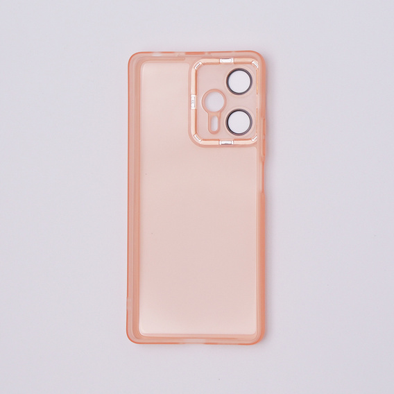 Case for Xiaomi Poco F5, Fusion Hybrid, transparent / pink