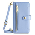 Flip case for iPhone 14 Pro Max, Wallet Zipper Pocket, blue