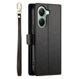 Flip case for Xiaomi Poco X7 Pro 5G, Wallet Zipper Pocket, black