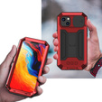 Case for iPhone 14, R-JUST CamShield Slide, armoured, red / black