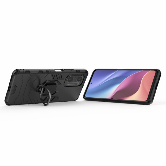 Case for Xiaomi Mi 11i / POCO F3, Kickstand Ring, black