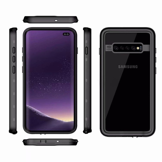 IP68 Waterproof Case for Samsung Galaxy S10, Redpepper, black