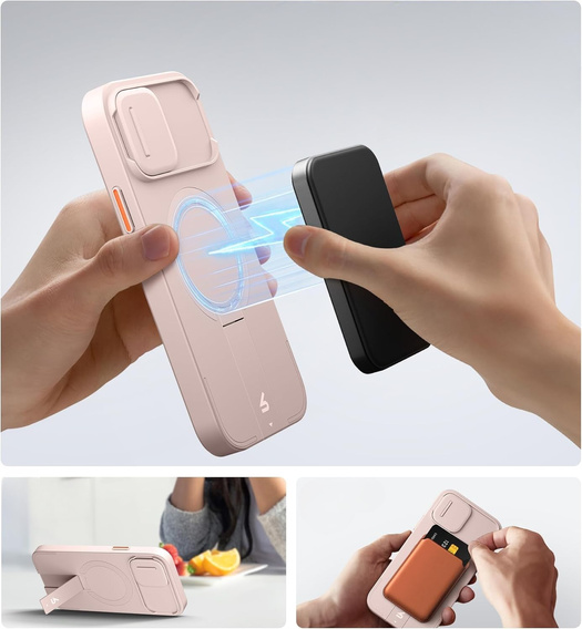 Case for iPhone 12 / 12 Pro, Suritch Shockproof, for MagSafe, pink